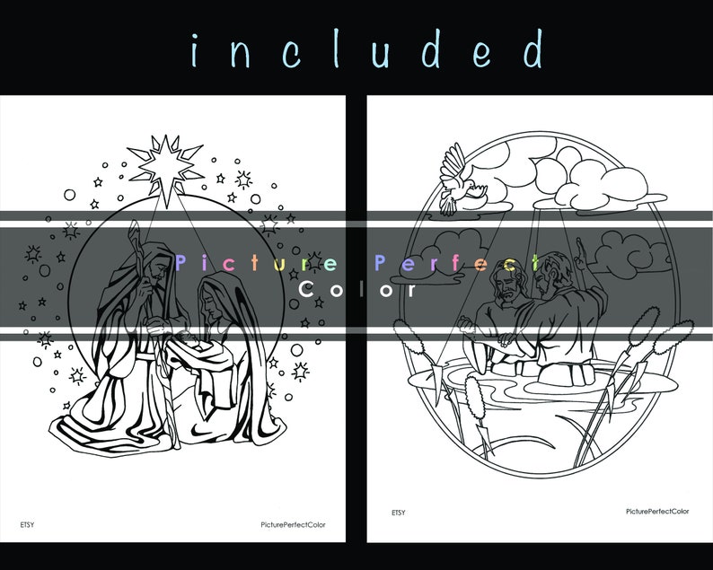 New Testament Coloring Pages Colouring Activity Bundle Jesus Etsy
