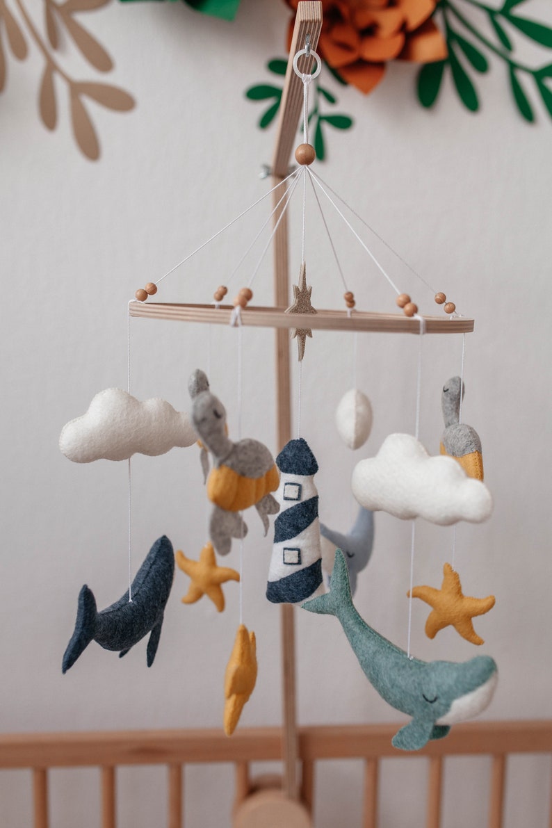 Ocean baby mobile whale shark crib mobile nautical nursery Etsy