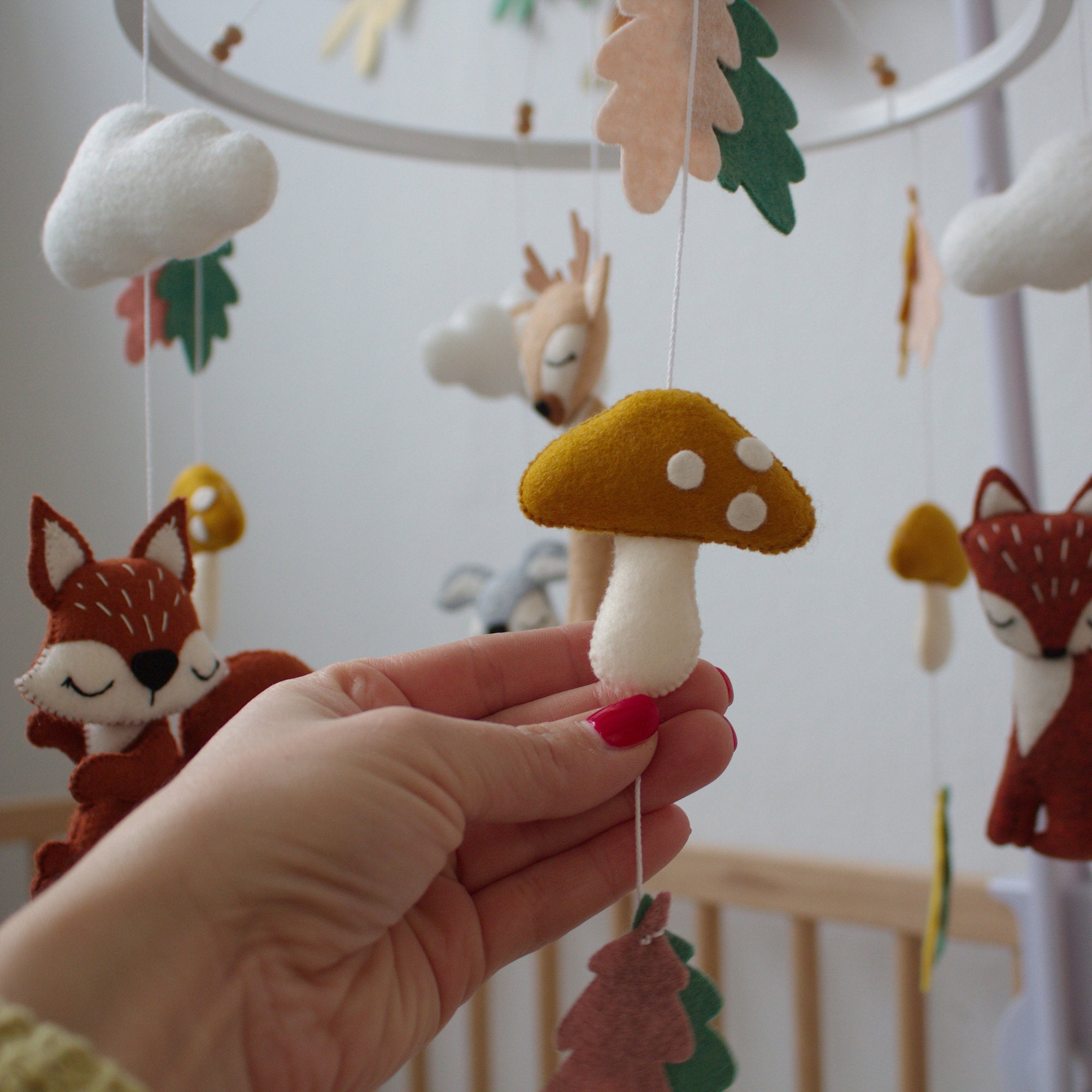 Big Baby Mobile Woodland Forest Mobile Crib Mobile Bebe