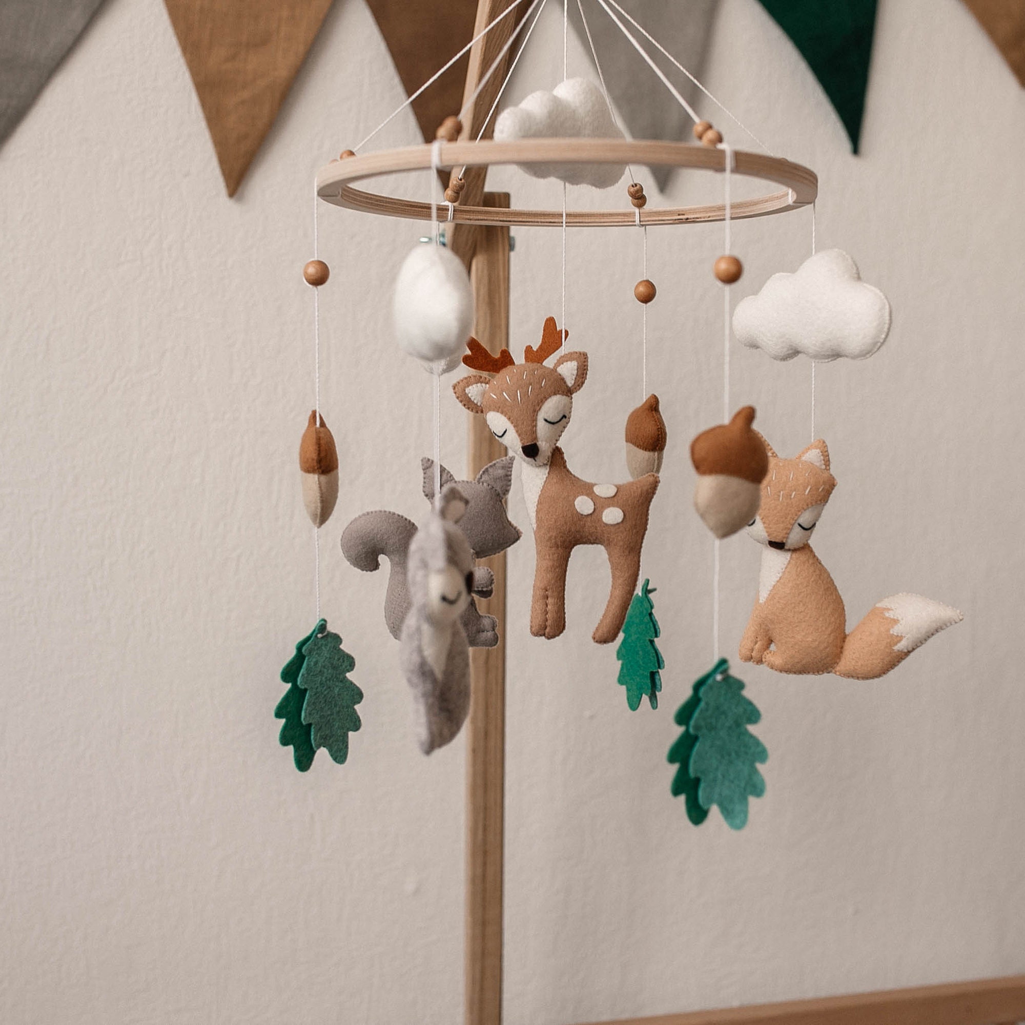 Baby Mobile Woodland Forest Mobile Crib Mobile Bebe Nature Etsy