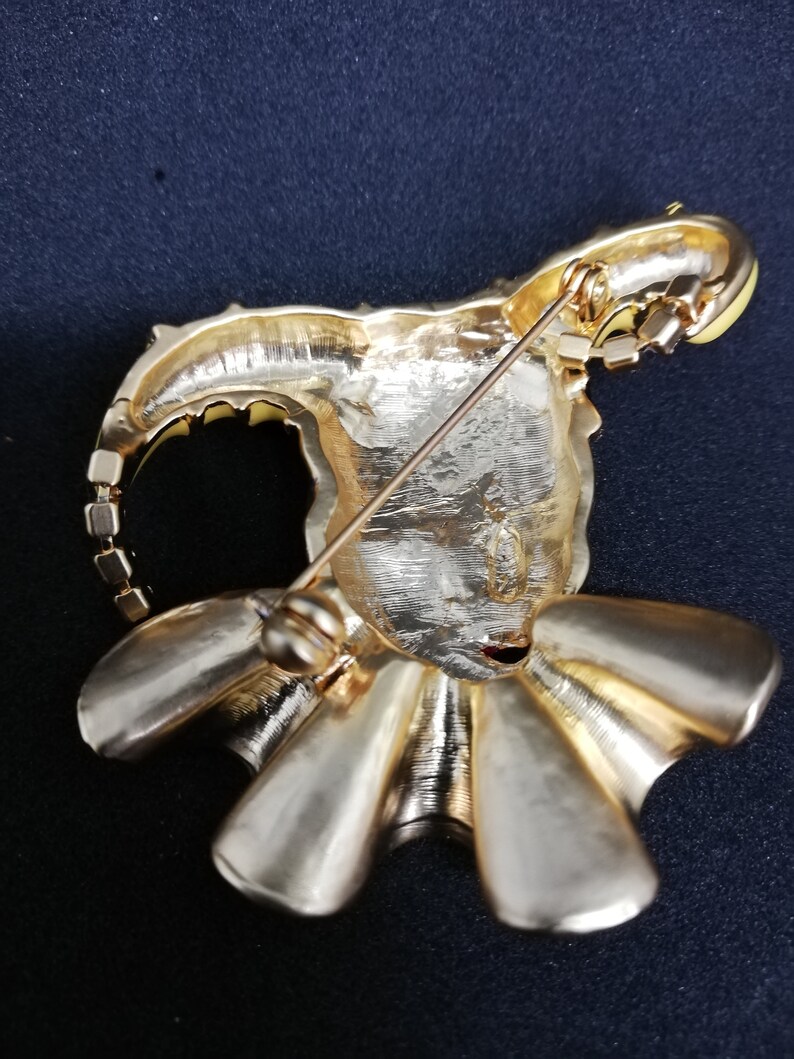 Clown,Gold Clown Brooch enameled brooch,multicolored brooch Brushed Gold Vintage Brooch Gold Clown Pin