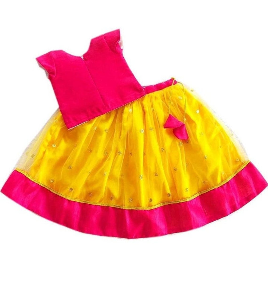 Pattu Pavadai for New Born Baby Kids Lehenga Indian Traditional Silk