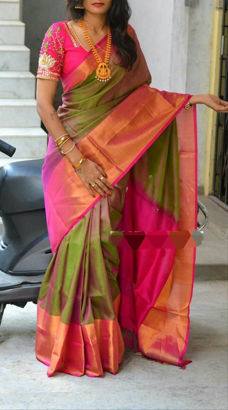 Uppada Pattu Sarees Uppada Pattu Silk Saree Big Border Saree Etsy