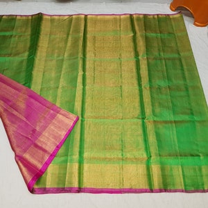Uppada Tissue Saree Pattu Saree Tissue Silk Pattu Sari Free - Etsy