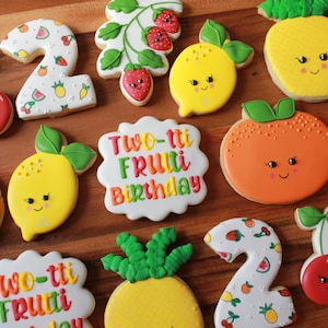 Two-tti Frutti Birthday Royal Icing Sugar Cookies