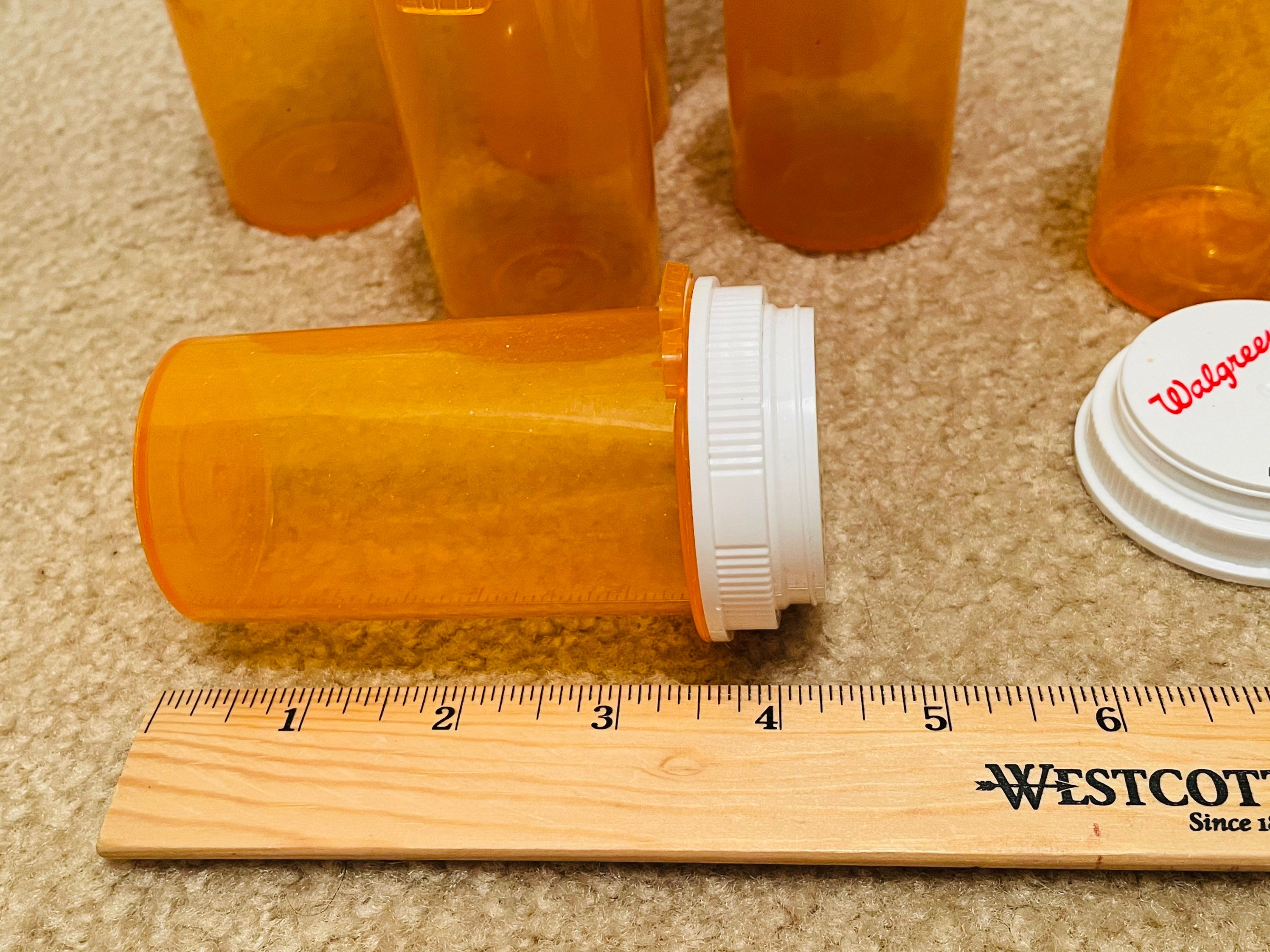 10 Pill Bottles Large Crafting Storage 4 Inches Tall by 2 Inches Wide PM-40  