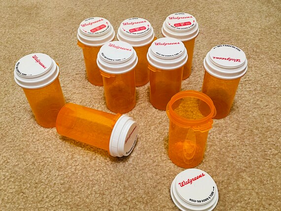 10 Pill Bottles Large Crafting Storage 4 Inches Tall by 2 Inches Wide PM-40  