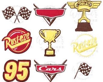 Autos, Copa Pistón, Vacaciones Familiares, Auto de Dibujos Animados, Bandera de Auto, Trofeo, Paquete SVG/PNG/JPEG - Descarga Digital