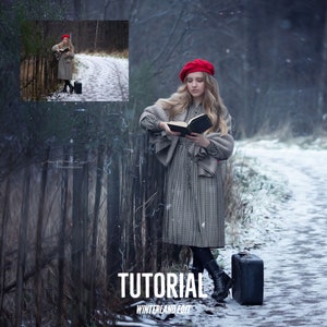 Vinterunderland HANDLEIDNING. Photoshop-redigering. Cool, vintage, mjuk och hisnande redigering.