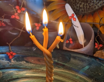 Entwined Beeswax Candle Service - Blessings for Relationships, Family Connections, Self-Love, Peace, Healing, or  Divine Connections