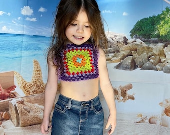 Toddler Girls Crop Tie Tops Denim Shawl Jeans Shirt Childrens Casual Blouse