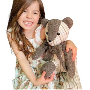 Custom Memory Bear: Keepsake Teddy Bear Made From Loved Ones Clothing