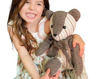Personalisierter Bär: Andenken Teddybär Gemacht aus Kleidung seiner Liebsten