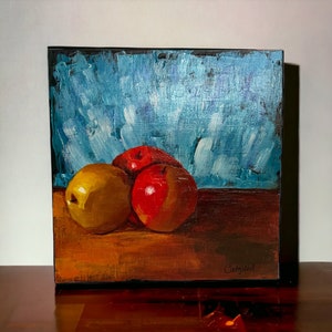 Green Apple Dreams Mini-Painting with Easel