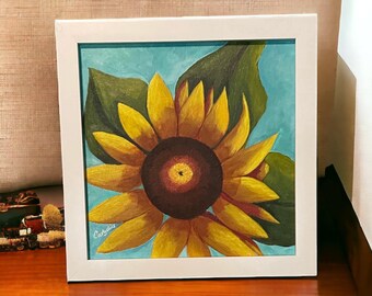 Acrylic Art; Acrylic Painting; Sunflower Painting; Sunflower