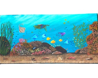 Under the Sea!  Fine Art! Acrylic Painting!