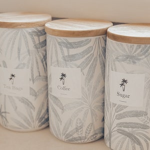 Tea Coffee Sugar labels - Print your own