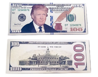 Trump Commander-in-Chief Novelty Dollar Bill comes in a Soft Polly Sleeve
