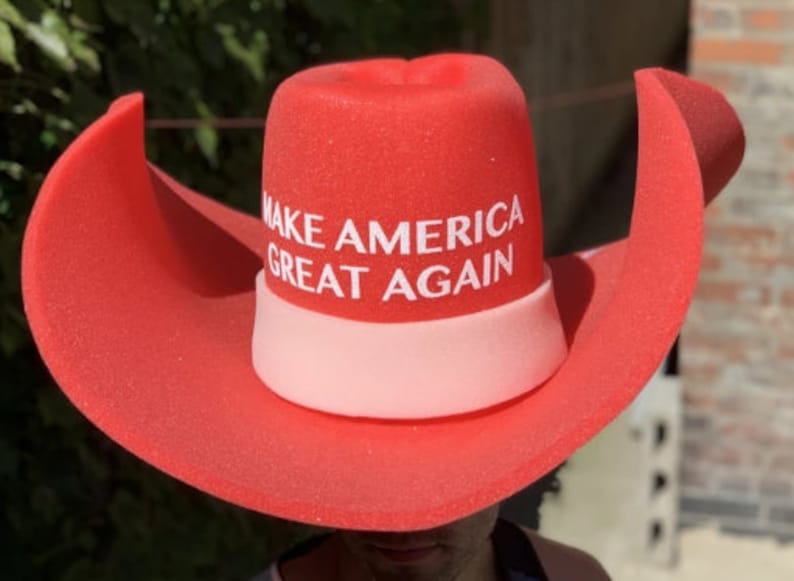 HUGE MAGA Cowboy Hat Make America Great Again Donald Trump Etsy