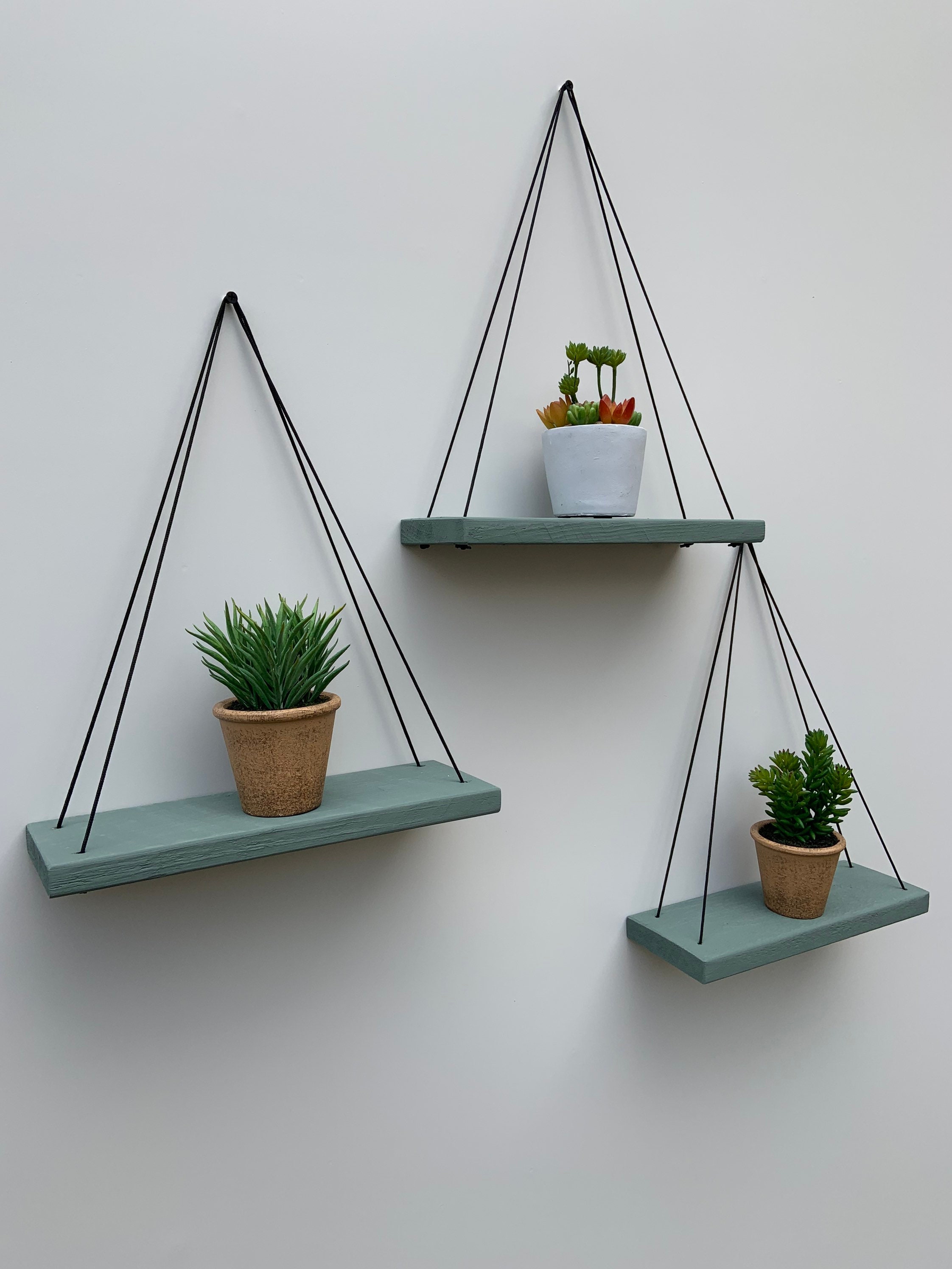 ÖBONÄS wall shelf with suction cup, gray-green, 11