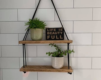 Rustic Rope Shelving