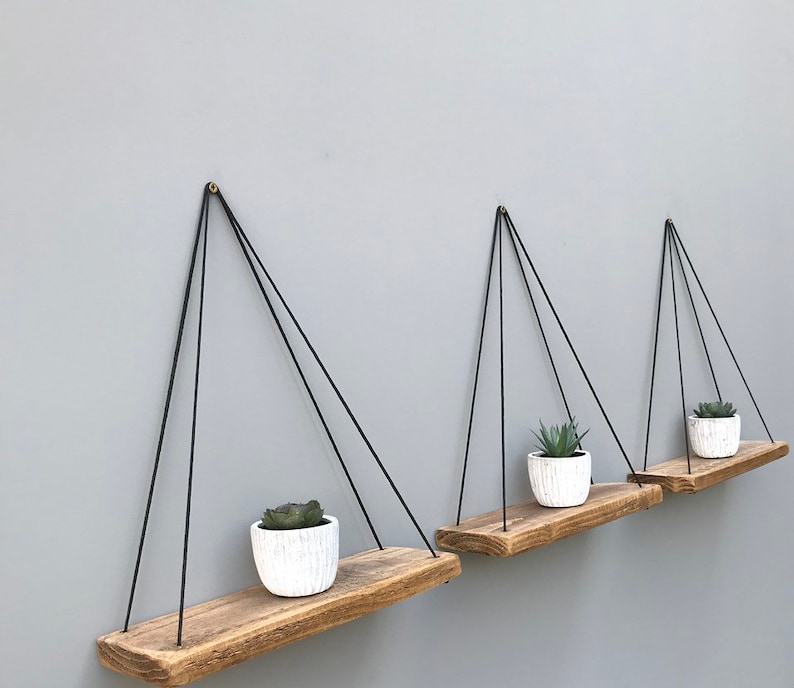 Hanging Shelves Rope Hanging Shelves Shelving Rustic Etsy UK