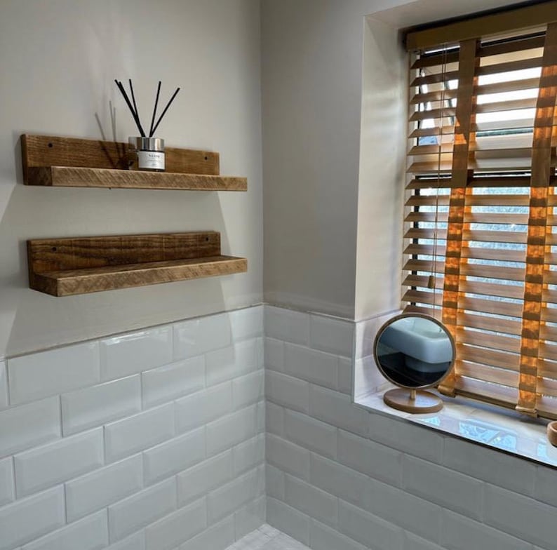 Floating shelves, Shelving, Rustic Shelves (10cm Deep) image 12