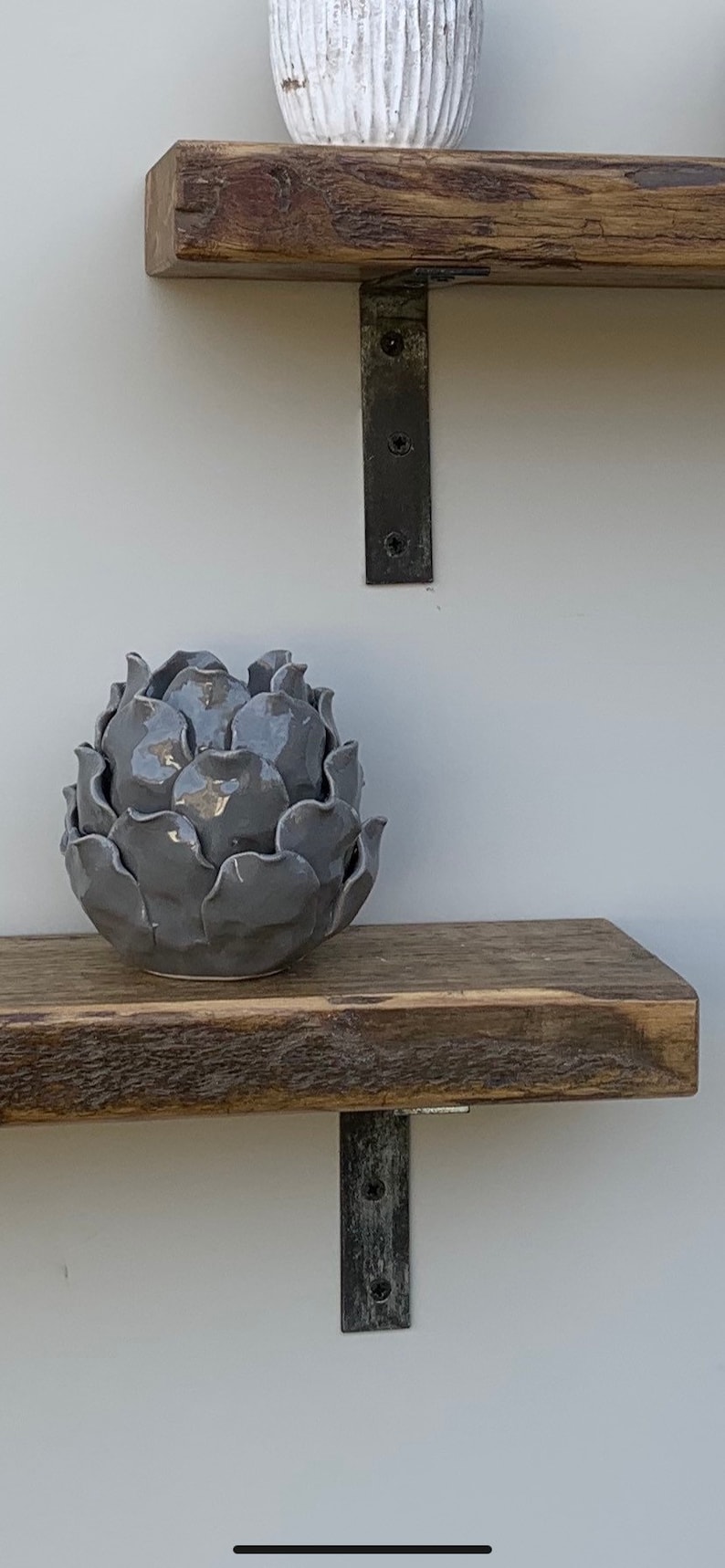 Rustic Shelves With Metal Brackets. Heavy Duty Shelves 35mm Etsy UK