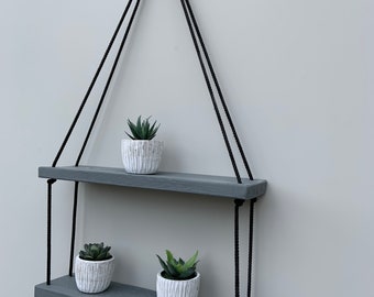 Rustic Rope Shelving.