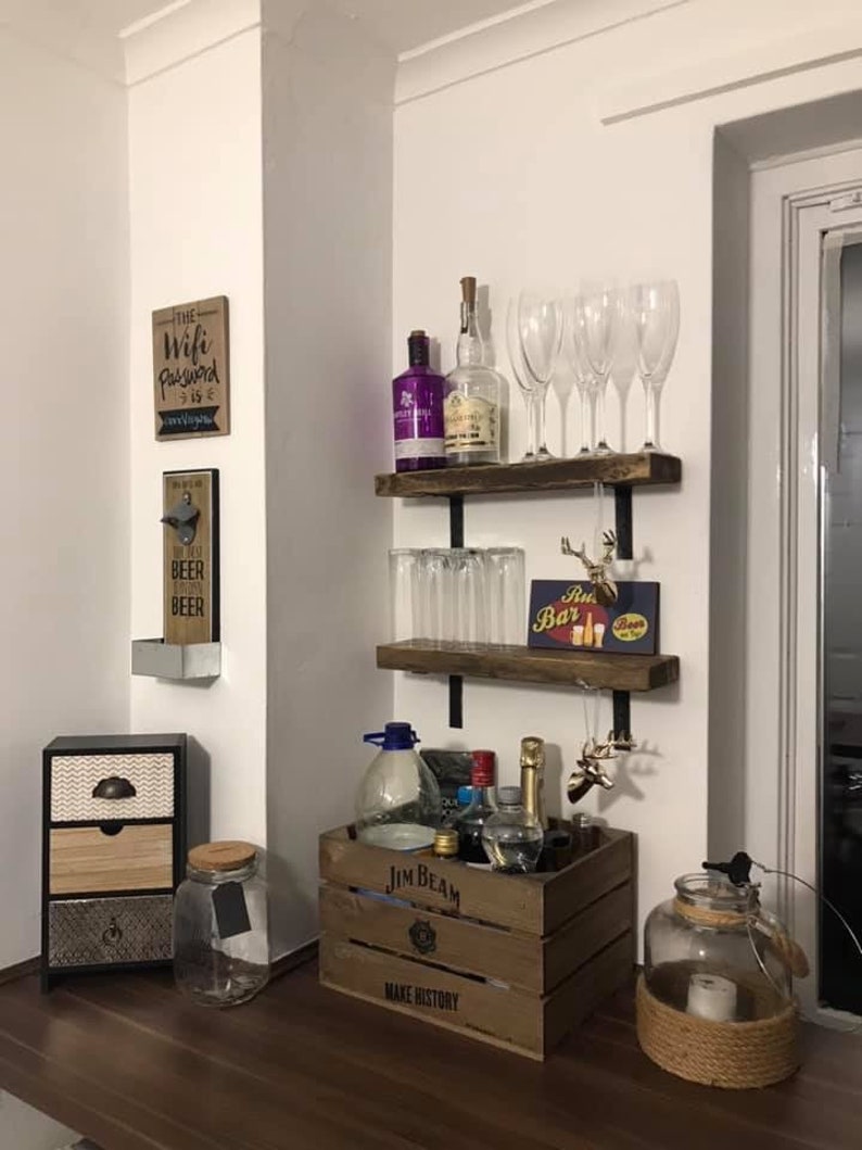 Rustic Shelves With Metal Brackets. Heavy Duty Shelves 35mm Etsy