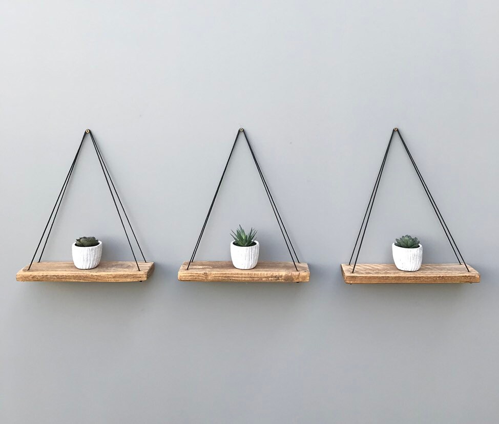 Hanging Shelves Rope Hanging Shelves Shelving Rustic Etsy UK