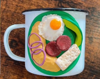 Personalized Dominican Mangu Coffee Mug: Dominican Republic Art Souvenir