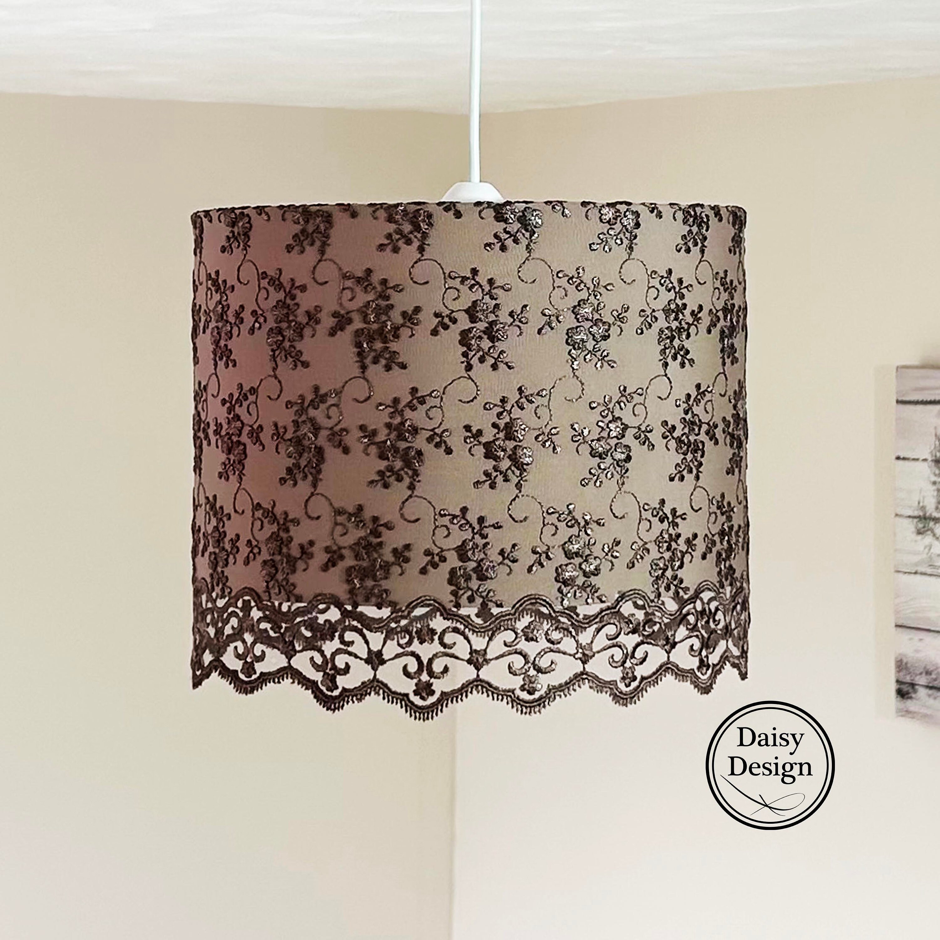 Luxury Lace Ceiling Lampshade, Lace Chandelier, Lace Pendant Light ...