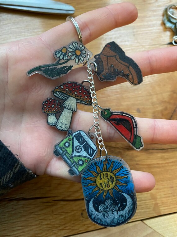 Custom Shrinky Dink Charm Keychain Etsy