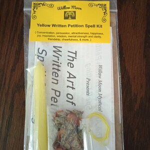 Yellow Petition Spell Kit ***Bonus*** Art of the Written Petition Spell Crafting booklet.