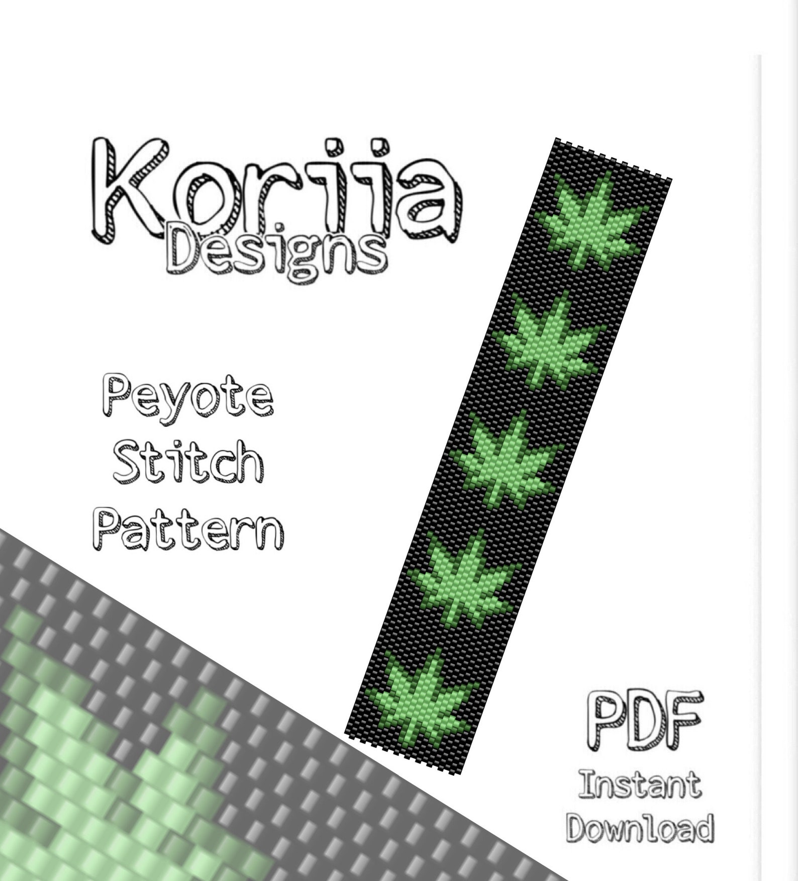 Peyote Stitch Pattern Beading Beaded Bracelet Pattern PDF Etsy