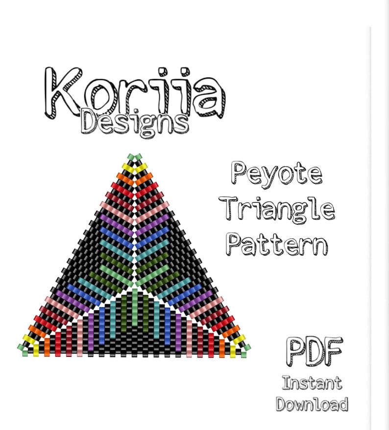 Triangle Peyote Pattern Peyote Stitch Pattern Beading Etsy Canada