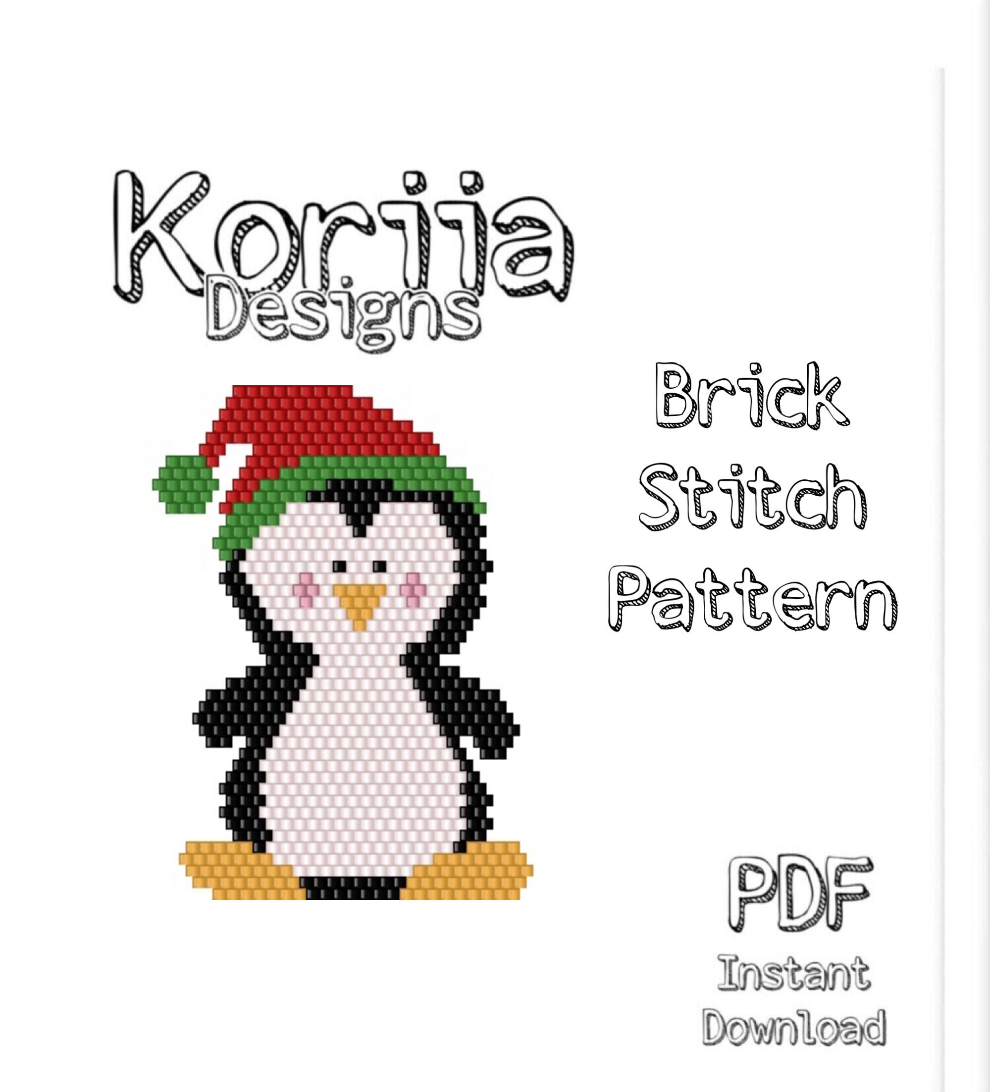 Brick Stitch Pattern Seed Bead Pattern PDF Miyuki Delica Etsy