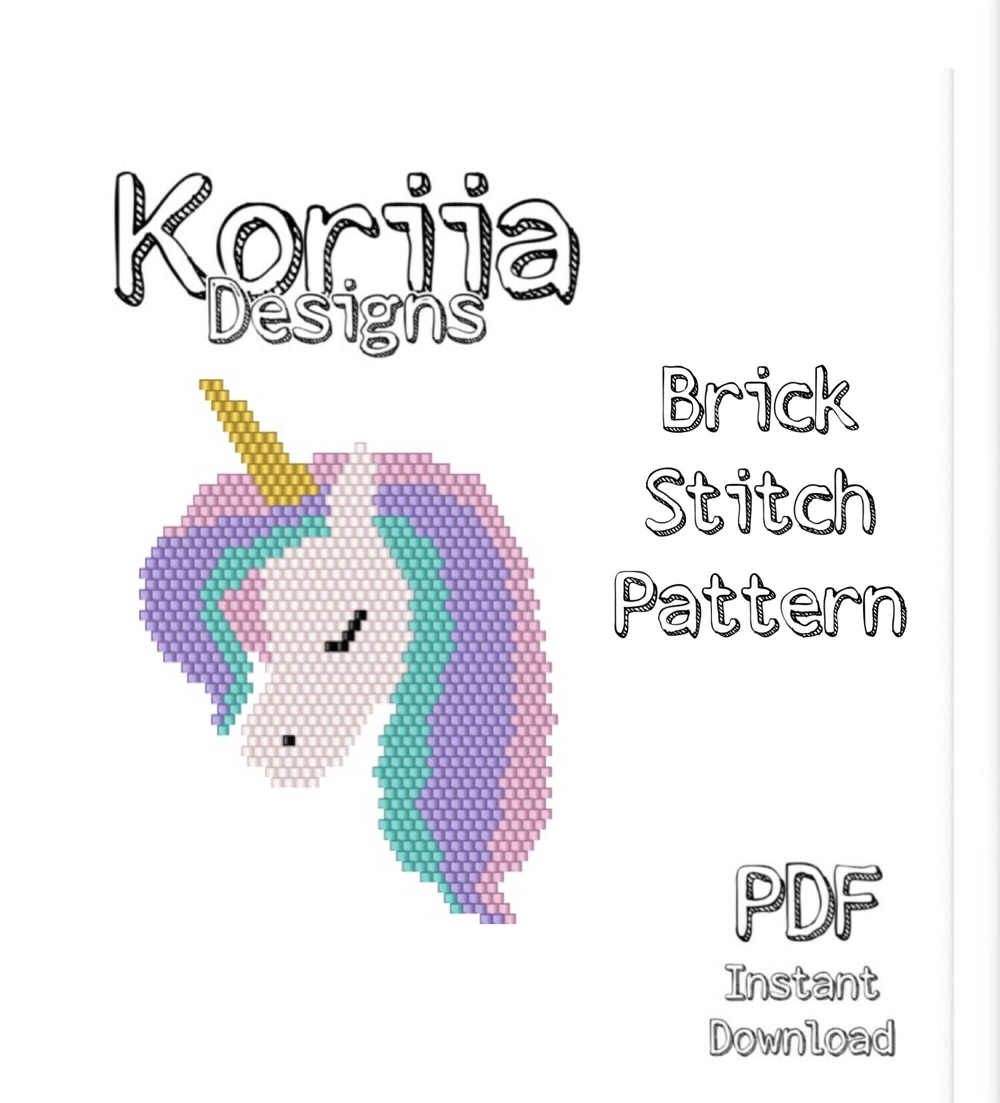 Brick stitch dragon and unicorn stitch markers/charms.🐲🦄💕 : r