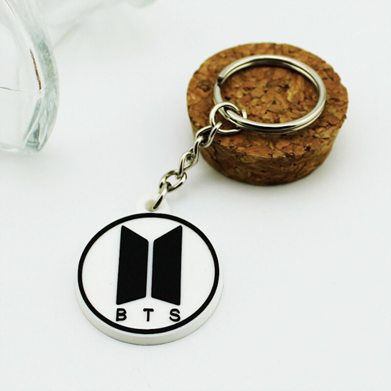 BTS Badge Keychain Bangtan Boys Logo Keychain BTS Keychain Etsy