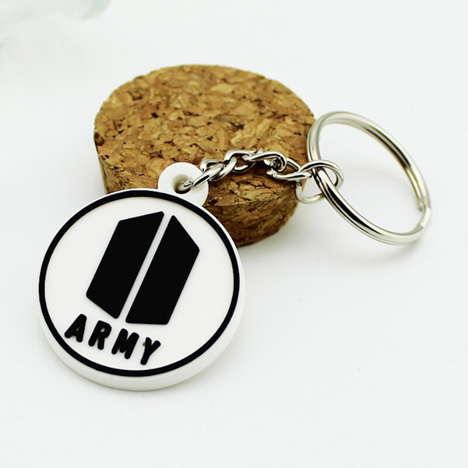 BTS Badge Keychain Bangtan Boys Logo Keychain BTS Keychain Etsy