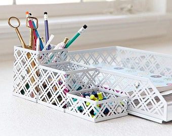 White Desk Organizer Etsy