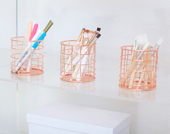 Blu Monaco Rose Gold Desk Accessories For Women Office Wire Blu Monaco Rose Gold Desk Accessories