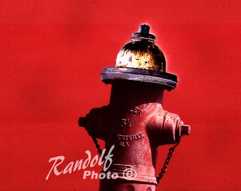 Der rote Feuer Hydrant