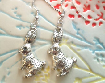 Wonderland rabbit earrings (clip conversion available)