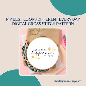 Padrão de ponto cruz para saúde mental: citação inspiradora (download digital do padrão em PDF)