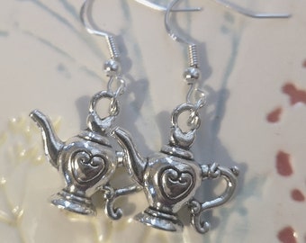 Wonderland teapot earrings (clip conversion available)