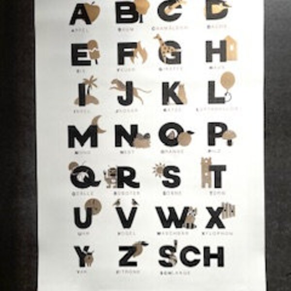 Exquisiten ABC Risodruck Poster!