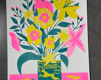 A3 Riso Druck Blumen