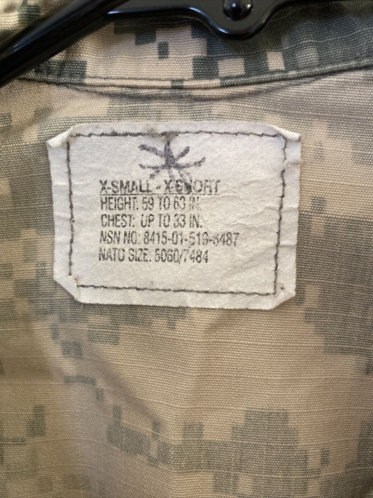Vintage US Army Combat Uniform Coat Shirt ACU Cotton Blend Non - Etsy